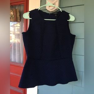 Banana republic blue peplum top
